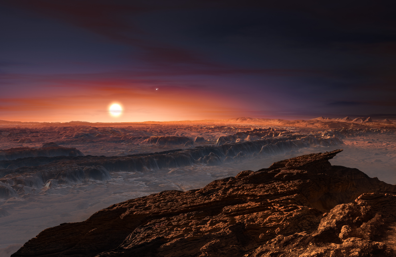 An artist’s impression of the surface of Proxima b (Image: M. Kornmesser/AFP/Getty Images)